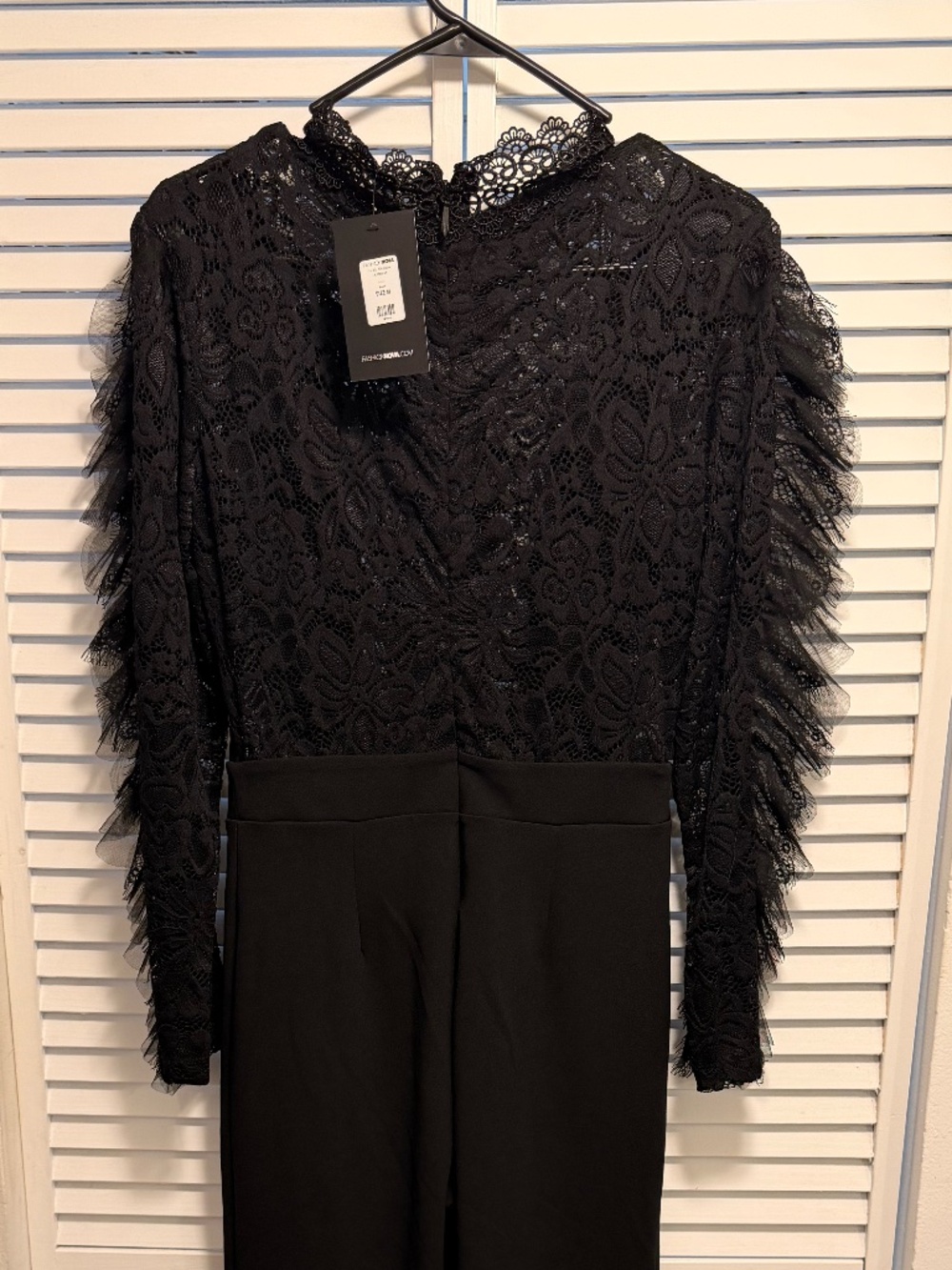 NWT Black Lace Jumpsuit - Size Medium - Picture 3 of 5